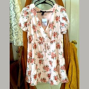 Pink Dress with Large Flowers